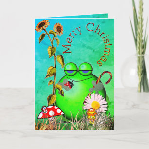 Christmas greetings from little ones holiday card