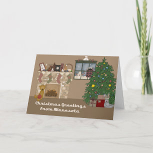 Christmas Greetings From Minnesota Holiday Card
