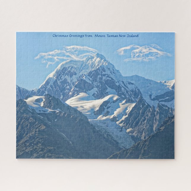 Christmas Greetings from  Mount Tasman New Zealand Jigsaw Puzzle (Horizontal)