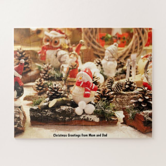 Christmas Greetings from Mum and Dad Jigsaw Puzzle (Horizontal)