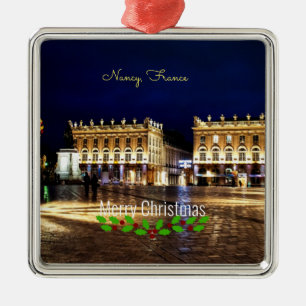 Christmas Greetings from Nancy, France Metal Ornament