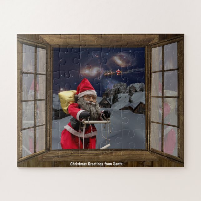 Christmas Greetings from Santa Claus Jigsaw Puzzle (Horizontal)