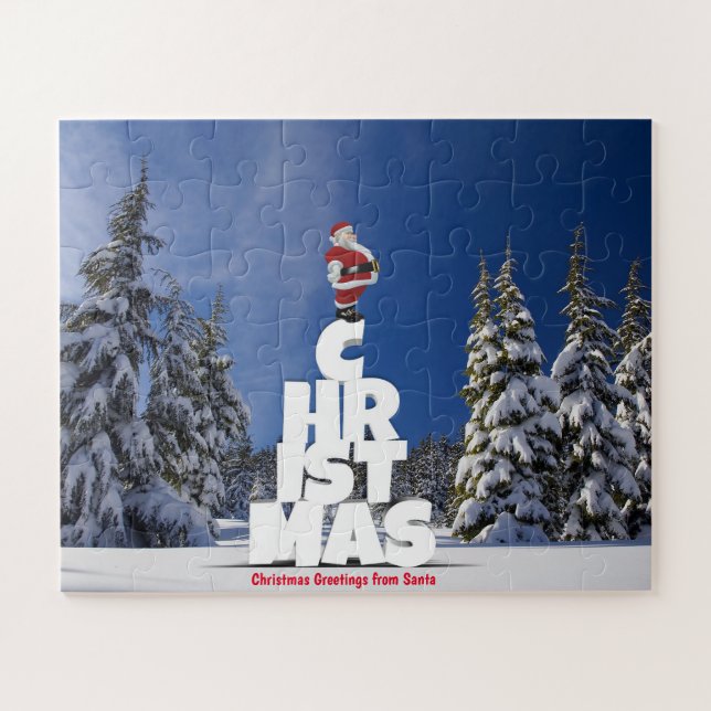 Christmas Greetings from Santa Jigsaw Puzzle (Horizontal)