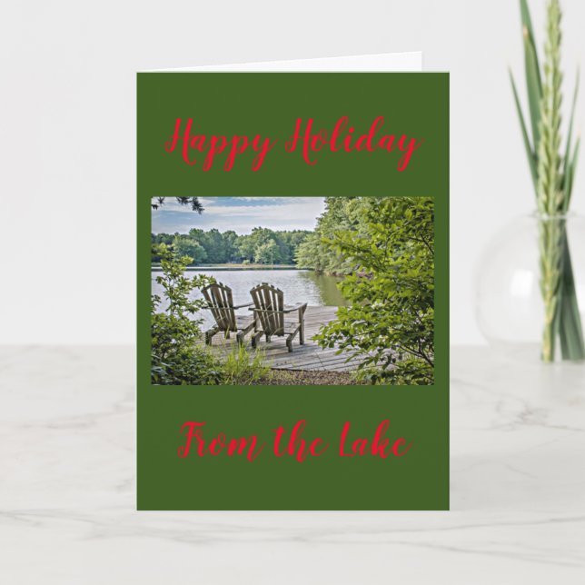 "CHRISTMAS GREETINGS" FROM THE ***LAKE*** CARD (Front)