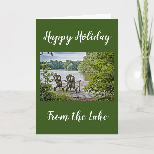 "CHRISTMAS GREETINGS" FROM THE ***LAKE*** CARD (Front)