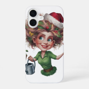 CHRISTMAS GREETINGS FROM THE PLANT-CRAZY LADY iPhone 16 CASE