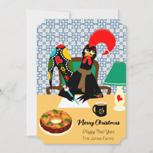 Christmas greetings from the Portuguese Rooster Card