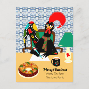 Christmas greetings from the Portuguese Rooster Postcard