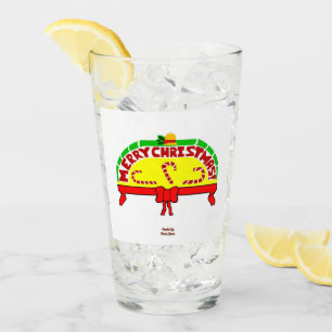 Christmas Greetings Glass Tumbler