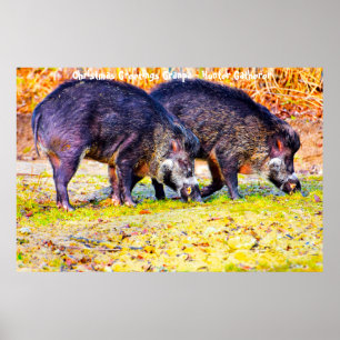 Christmas Greetings Grandpa Hunter Gatherer Poster