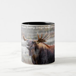 Christmas Greetings Grandpa Hunter Gatherer Two-Tone Coffee Mug