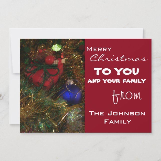 Christmas Greetings Holiday Card (Front)