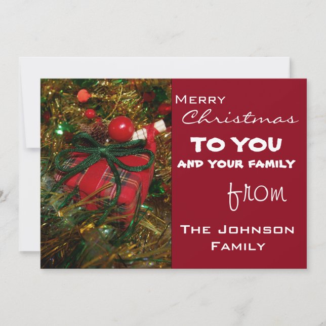 Christmas Greetings Holiday Card (Front)