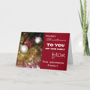 Christmas Greetings Holiday Card