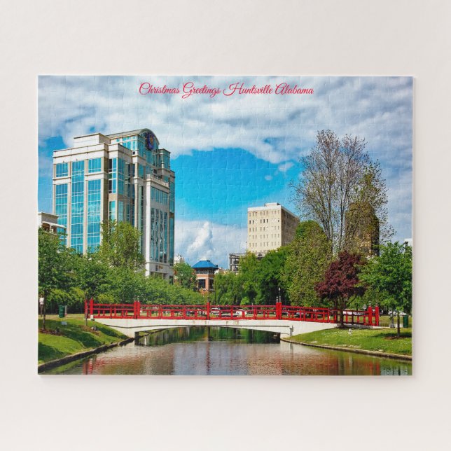 Christmas Greetings Huntsville Alabama Jigsaw Puzzle (Horizontal)