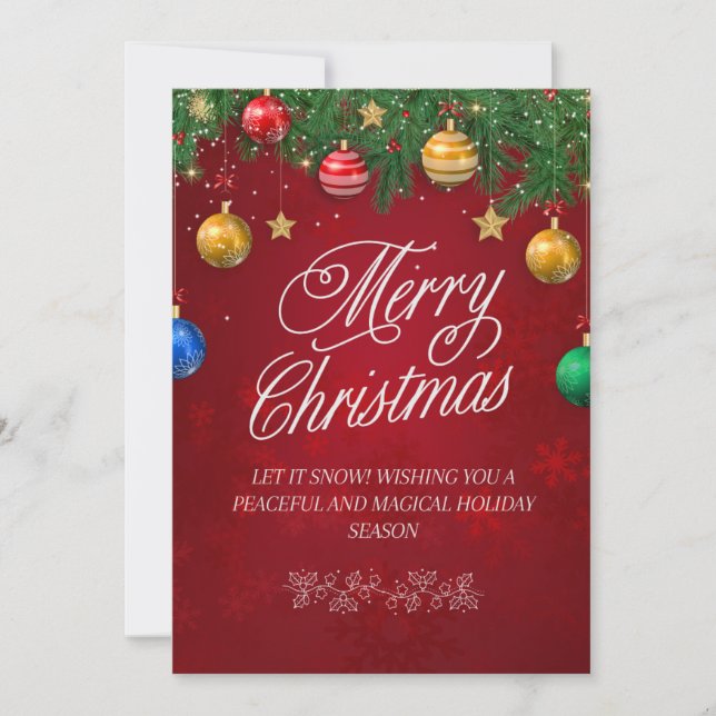 Christmas Greetings invitation card (Front)