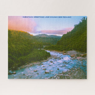 Christmas Greetings Lake Wanaka New Zealand Jigsaw Puzzle