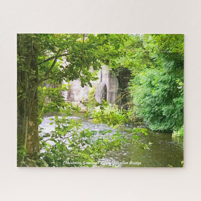 Christmas Greetings Liffey Kilcullen Bridge Jigsaw Puzzle (Horizontal)