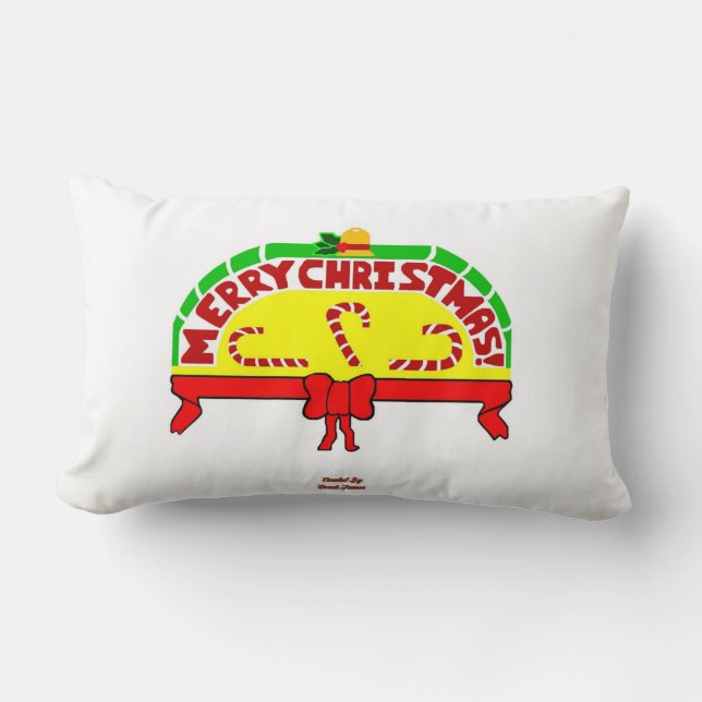 Christmas Greetings Lumbar Pillow (Front)