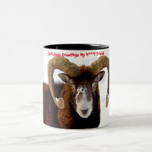 Christmas Greetings  My Honey Friend Two-Tone Coffee Mug