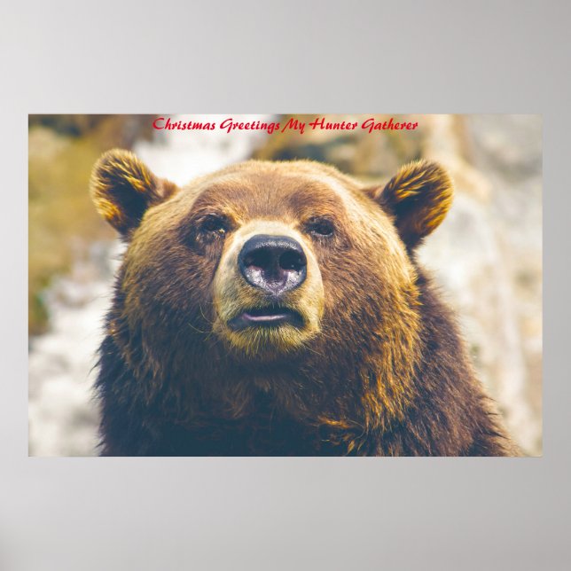 Christmas Greetings My Hunter Gatherer Poster (Front)