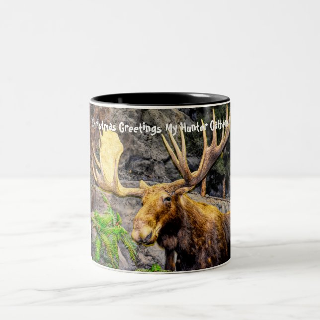 Christmas Greetings my Hunter Gatherer Two-Tone Coffee Mug (Center)