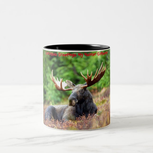 Christmas Greetings my Hunter Gatherer Two-Tone Coffee Mug (Center)