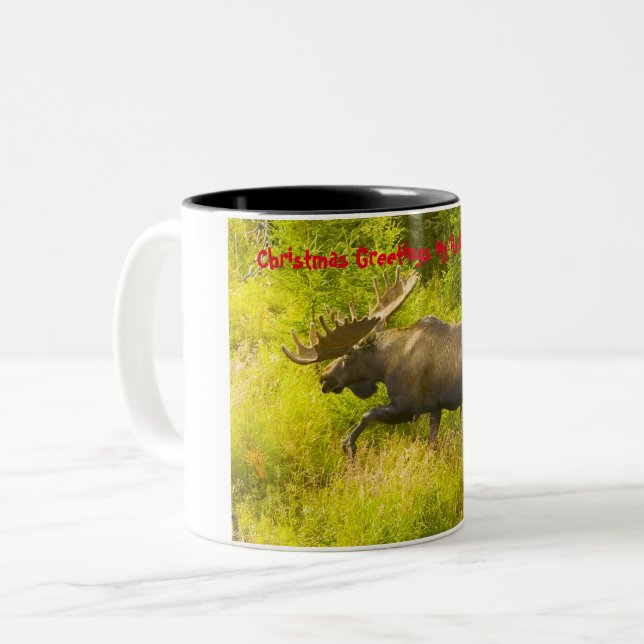 Christmas Greetings my Hunter Gatherer Two-Tone Coffee Mug (Front Left)
