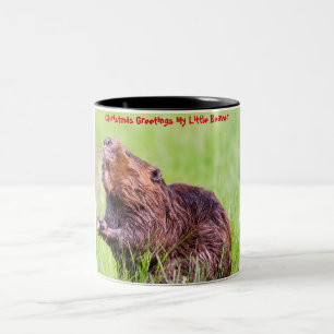Christmas Greetings  My Little Beaver Two-Tone Coffee Mug