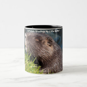 Christmas Greetings  My Little Beaver Two-Tone Coffee Mug