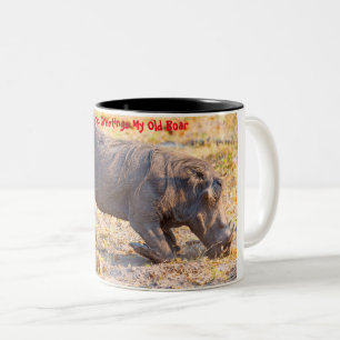 Christmas Greetings My Old Boar Two-Tone Coffee Mug
