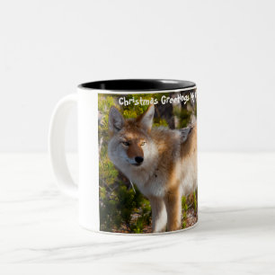 Christmas Greetings  My Old Coyote Two-Tone Coffee Mug