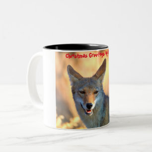 Christmas Greetings  My Old Coyote Two-Tone Coffee Mug
