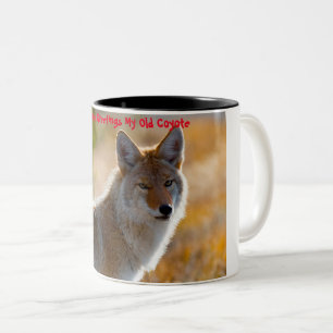 Christmas Greetings  My Old Coyote Two-Tone Coffee Mug