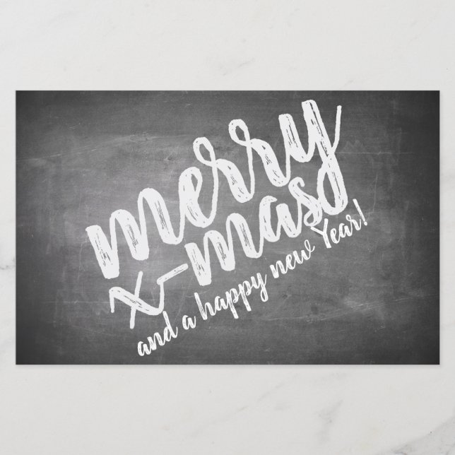 Christmas Greetings on the Chalk Board (Front)