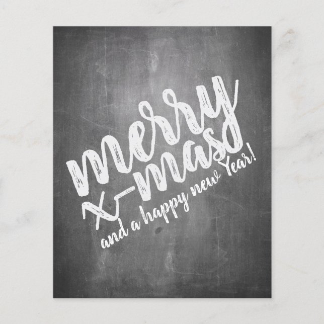 Christmas Greetings on the Chalk Board (Front)