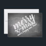 Christmas Greetings on the Chalk Board<br><div class="desc">Christmas Greetings in Chalkboard Look
The greetings card on slate is adorned with a typographic design in a chalkboard look. The text on the front is available in German,  English and Spanish. The second text can be adapted to individual requirements.</div>