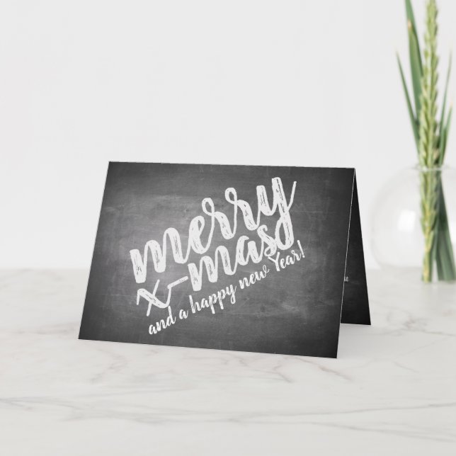 Christmas Greetings on the Chalk Board Card (Front)