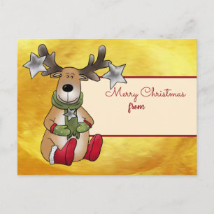 Christmas greetings, personalized postcard