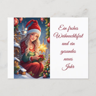 Christmas greetings postcard