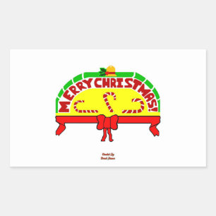 Christmas Greetings Rectangle Sticker