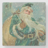 Christmas Greetings-Retro Santa Claus Postcard