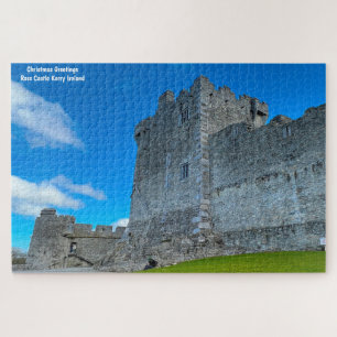 Christmas Greetings Ross Castle Kerry Ireland Jig Jigsaw Puzzle