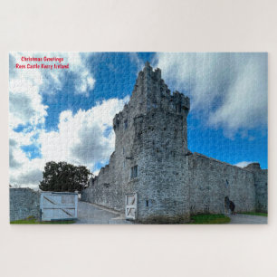 Christmas Greetings Ross Castle Kerry Ireland Jig Jigsaw Puzzle