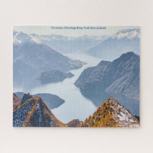Christmas Greetings Roys Peak New Zealand Jigsaw Puzzle