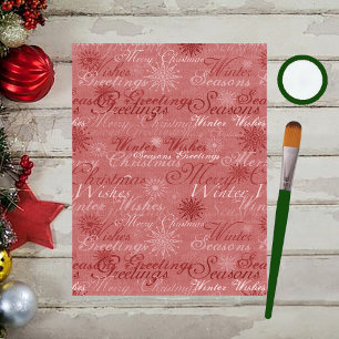 Christmas Greetings Scrapbook Paper