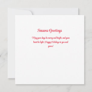 Christmas Greetings Snowflakes Script Personalized Card
