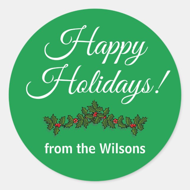 Christmas Greetings Sticker (Front)