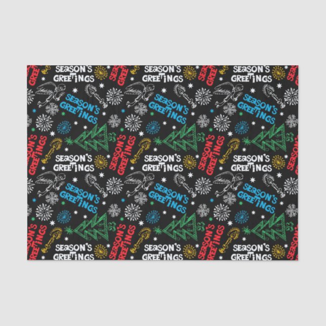 Christmas greetings Tissue Paper (Front)