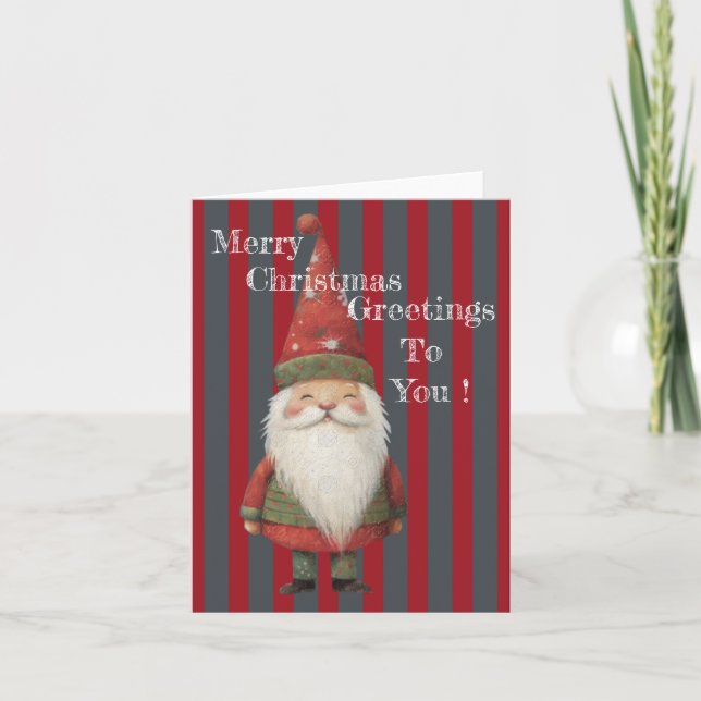 Christmas Greetings To You  Holiday Card (Front)